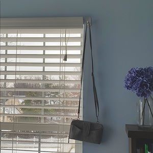 Grey cross body purse